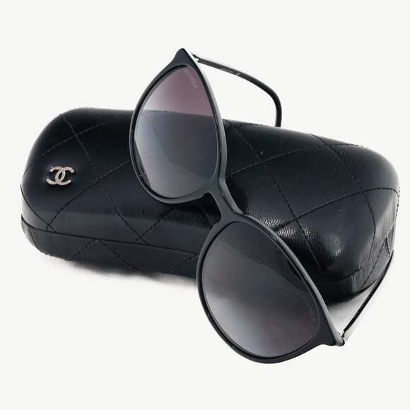 Chanel 5278 Black Micro-CC Butterfly Sunglasses - Picture 9 of 9